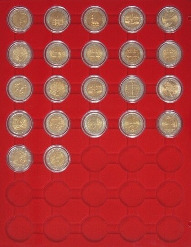 LINDNER Velourseinlage Veloureinlage für Münzbox 26mm 2 Euro 2154 2754 2530 - Bild 6 von 9
