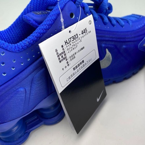Nike Shox R4 Racer donna blu argento metallizzato HJ7303-445 taglia US 5/22 cm nuove - Foto 5 di 6