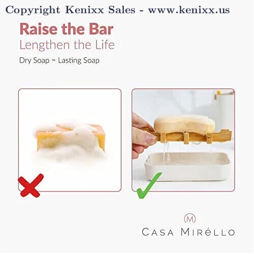 Casa Mirello Seifenhalter 2 Peeling Seifensparbeutel 2 Zahnbürsten Set - Bild 4 von 6