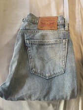 NEW LEVI'S 511 SLIM SELVEDGE MENS WASHED DISTRESSED JEANS 148 W 34" x L 34"