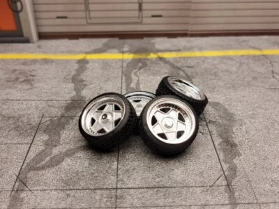 SD MODELCARTUNING SD Felgen 15 Zoll Modena silber 30mm 1:18 Modellauto Tuning