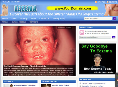 Premier Allergic Eczema Store Website Free Installation + Free Hosting