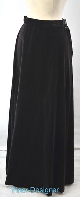 スカート enof black velvet long skirt M size enof【velvet long skirt】