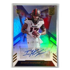 Isaiah Hodgins 2020 Panini Donruss Elite Football Autographs /349 #RA-IH Bills