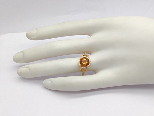 Natural Amethyst, Topaz, Citrine & Moissanite, Ring, Fine Silver, Jewellery. - Picture 15 of 19