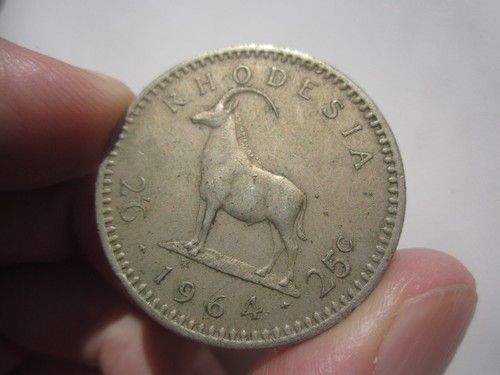 Rodesia 1964 2 1/2 chelines = 25 centavos - Imagen 3 de 3