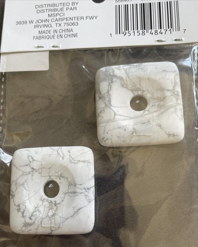 2 White Howlite Square Donut Pendants by Bead Landing Semi Precious Stones NEW - Picture 4 of 10