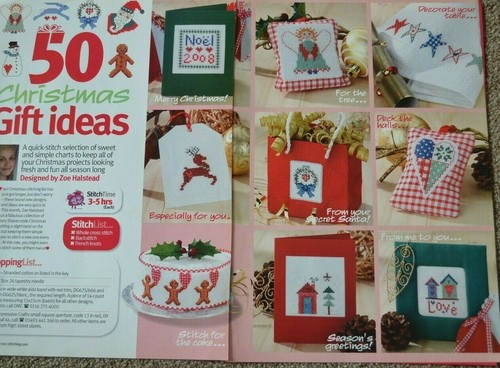 SETS OF CHRISTMAS MOTIFS FOR CARDS TAGS GIFTS CROSS STITCH CHART DROP DOWN MENU - Picture 9 of 19