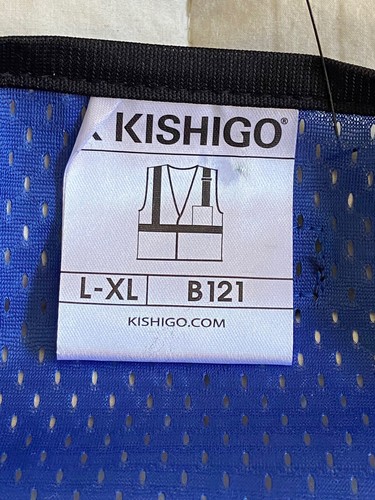 NWT Kishigo B121 Blue/Gray Security Vest - Unisex Size L-XL - NEW - Picture 6 of 8