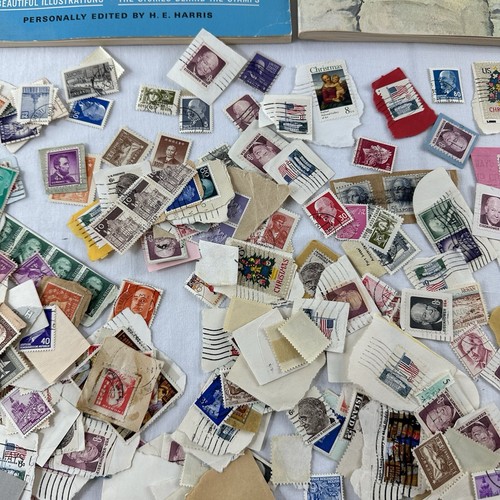 Vtg Stamp Lot 1960 HARRIS United States & Worldwide STAMP ALBUMs STAMPS & Hinges - Picture 9 of 24
