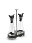 Peugeot Balsam Portable oil & vinegar cruet glass bottle dispenser set tray 6oz