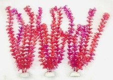 5 Pack 12" Artificial Aquarium Plant Plastic Decoration - Fast Shipping