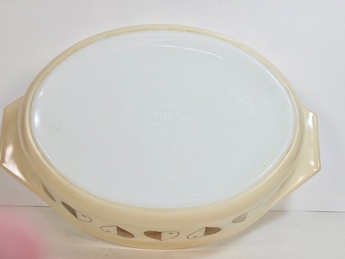 Pyrex Golden Hearts Casserole Dish VTG Cinderella 045 2.5 Qt Glass Oval with Lid - Picture 14 of 17
