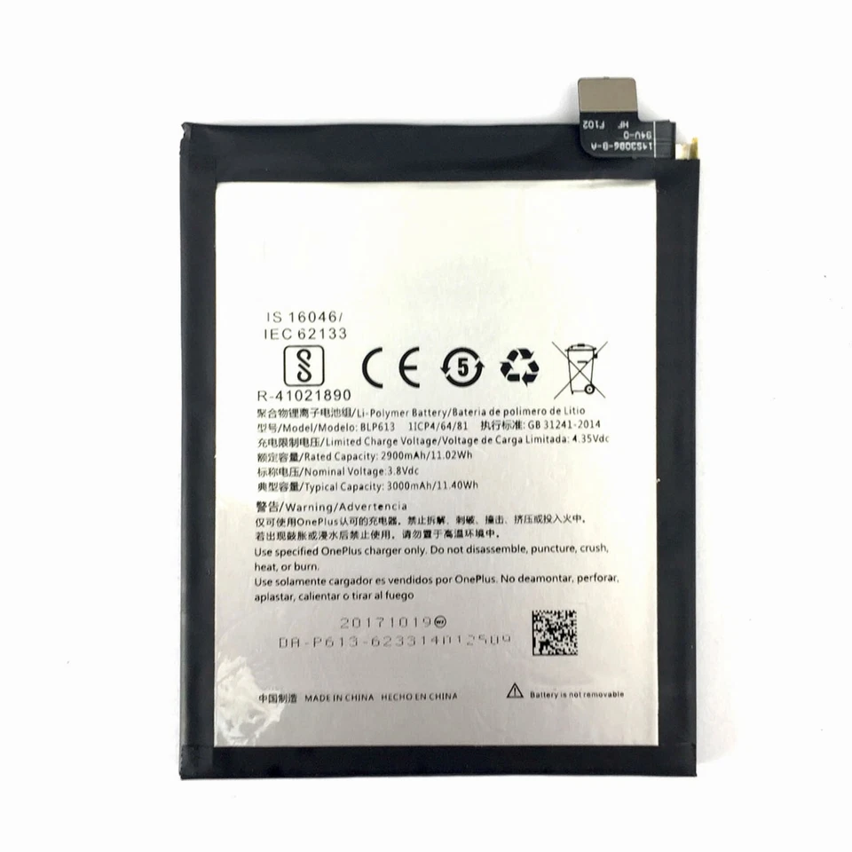 Nuevo BLP613 Batería Interna Repuesto Para OnePlus 3 A3000 A3003 Foto 2 de 4