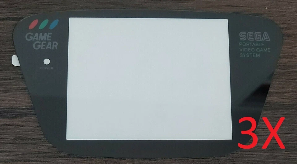 3 x NEU Glass Screen Lens for Sega Game Gear - GameGear Display Glas Linse
