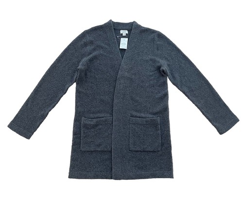 NEW J CREW Long CARDIGAN/Tunic/Jacket Dark Gray SOFT & Warm Retail $128. - Picture 5 of 12