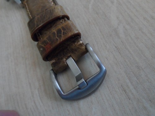 Brown Vintage Leather Watch Strap fits Breitling Navitimer Leather Strap 24 mm - Picture 6 of 24