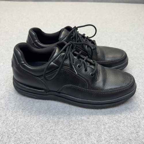 Rockport Shoes Mens Sz 11 World Tour Classic Black Leather Walking Shoes A1088 - Picture 4 of 8