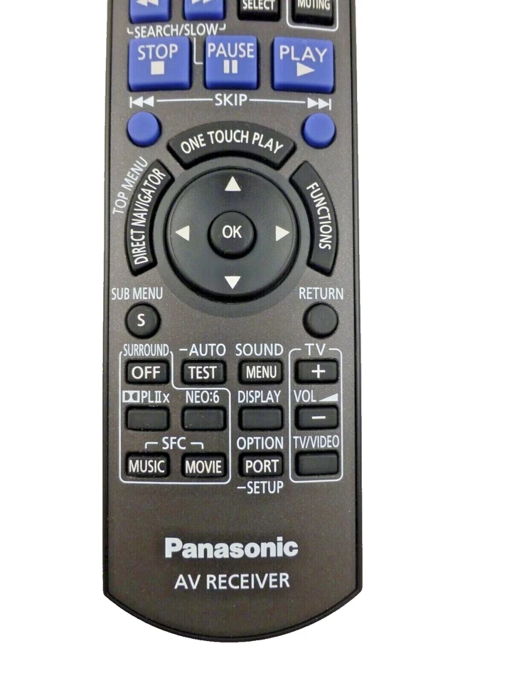 N2QAKB000069 NEW PANASONIC OEM A/V RECEIVER REMOTE CONTROL - Image 3 of 4