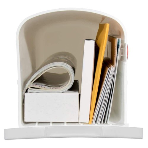 White Mailbox Deluxe Polybox Durable & Best Rust-proof Polymer Post Mounted New - Picture 3 of 9