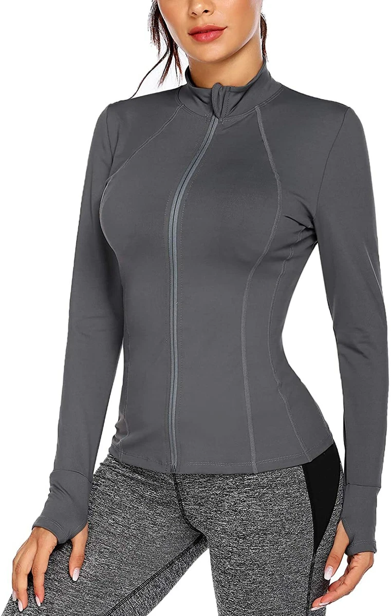 COOrun Women Workout Jacket Warm Up Jackets Running Zipper Track