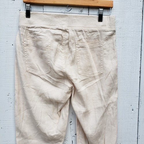 XCVI Women's Crème Bone White Straight Stretch Waist Linen Blend Capri Pant Sz S - Picture 6 of 8