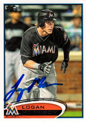 Miami Marlins Logan Autographed Signed Baseball Card COA