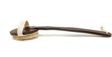 Wooden Bath Shower Brush With Removable Handle, Long Handle Back Scrubber 