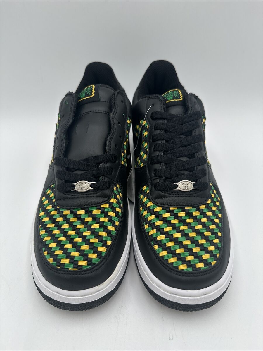 Nike Air Force 1 Premium Black Green Jamaica 2005 Size 9.5 Nike Air Force 1 Premium Black Green Jamaica 2005 Size 9.5