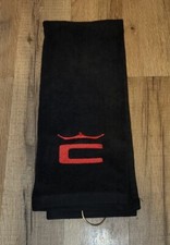 Cobra Golf Embroidered Golf Towel 16x26 Black