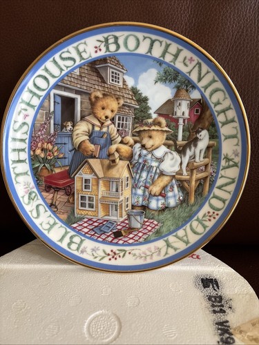 Royal Doulton Thankful Teddies Set 6 Collectible Plates Franklin Mint NIB - Picture 12 of 20