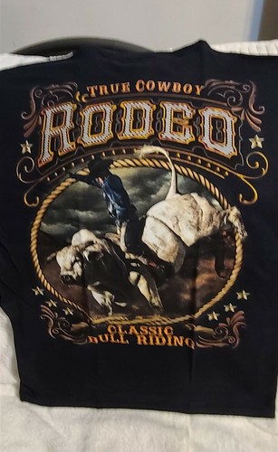 TRUE COWBOY RODEO CLASSIC BULL RIDING ROPE T-SHIRT - Picture 2 of 4