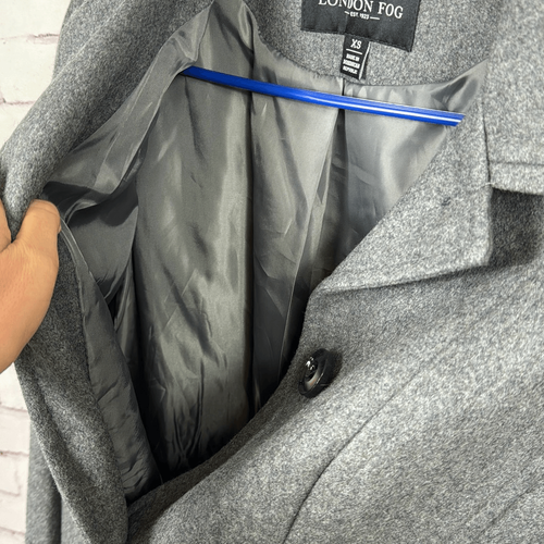 London Fog Peacoat Womens XS Single Breasted Jacket Mid Length Coat Gray - Picture 3 of 10