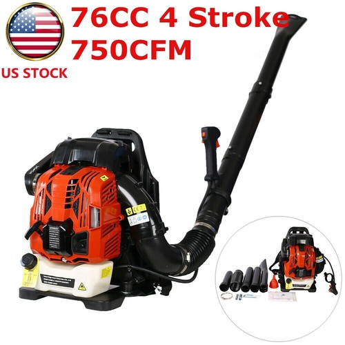 Backpack Gas Leaf Blower Gasoline Snow Blower 750CFM 248MPH 76CC te Engine