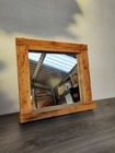 Square Oak Mirror With Rustic Finish | Live Edge Furniture, Oak Furniture