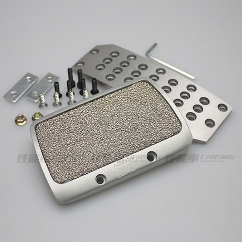 Silver Aluminium Non Slip Sport Pedals Brake Pad Covers Automatic Car 2 PCS/Set - Bild 3 von 12