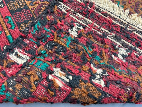 Tappeto Kilim afgano vintage 3'10 x 6 piedi - tappeto tribale fatto a mano in lana a trama piatta - Foto 10 di 10