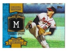 2013 Topps Chasing History Holofoil Gold Warren Spahn #31