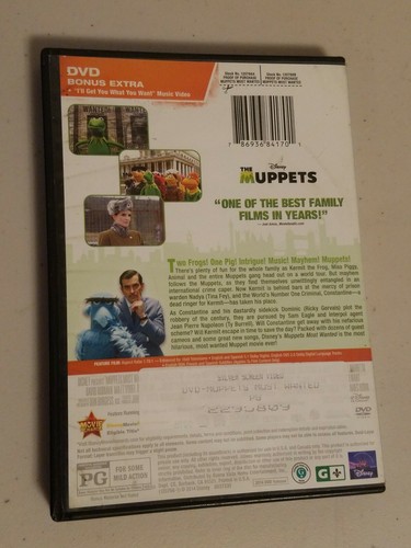 Muppets Most Wanted (DVD, 2014) Disney, Tina Fey, Ty Burrell, Ricky Gervais  - Picture 2 of 3