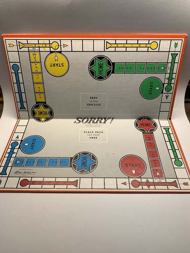 Vintage 1964 Sorry Board Game Parker Brothers Sorry Replacement Board Only EUC - Picture 1 of 6