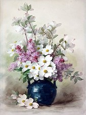 flowers bouquet jasmine lilac Tile Mural Bathroom Wall Backsplash Marble Ceramic