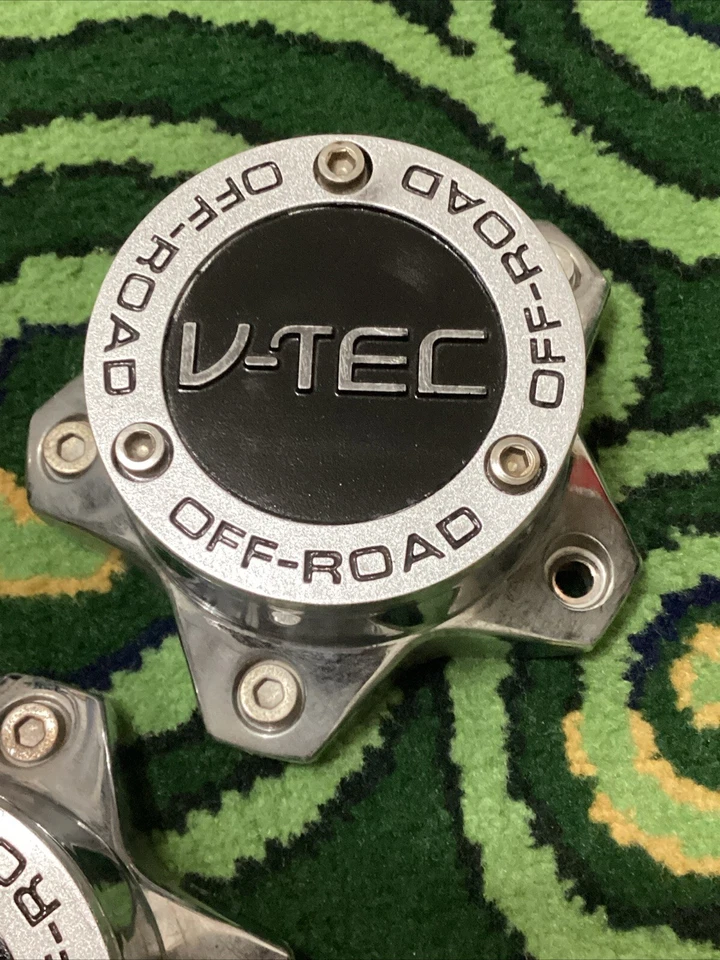 Tapa central de rueda cromada V-Tec Wheels C394-5-CAP C394-5 1 pieza Foto 3 de 4