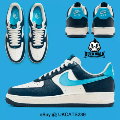 Nike Air Force 1 '07 Shoes Armory Navy Baltic Blue Sail HJ9291-478 Men's NEW