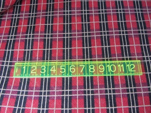 Plaid Tartan Ralph Lauren Christmas Burlap Fabric Red Black 100% Jute Crafts - Picture 2 of 7