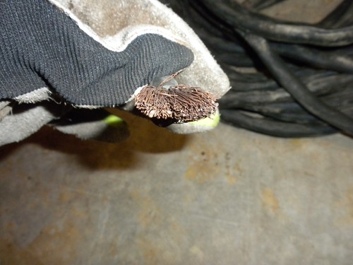 Vintage Around 40 Pound Line Of 1/2" Thick Sheathed Thinly Stranded Copper Wire - Picture 8 of 13