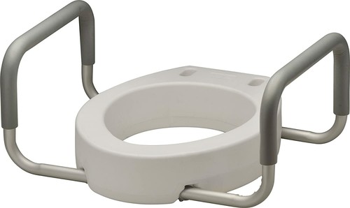Nova Toilet Seat Riser With Arms - Raises Seat 3.5in - Standard Toilet Seat - Picture 2 of 6