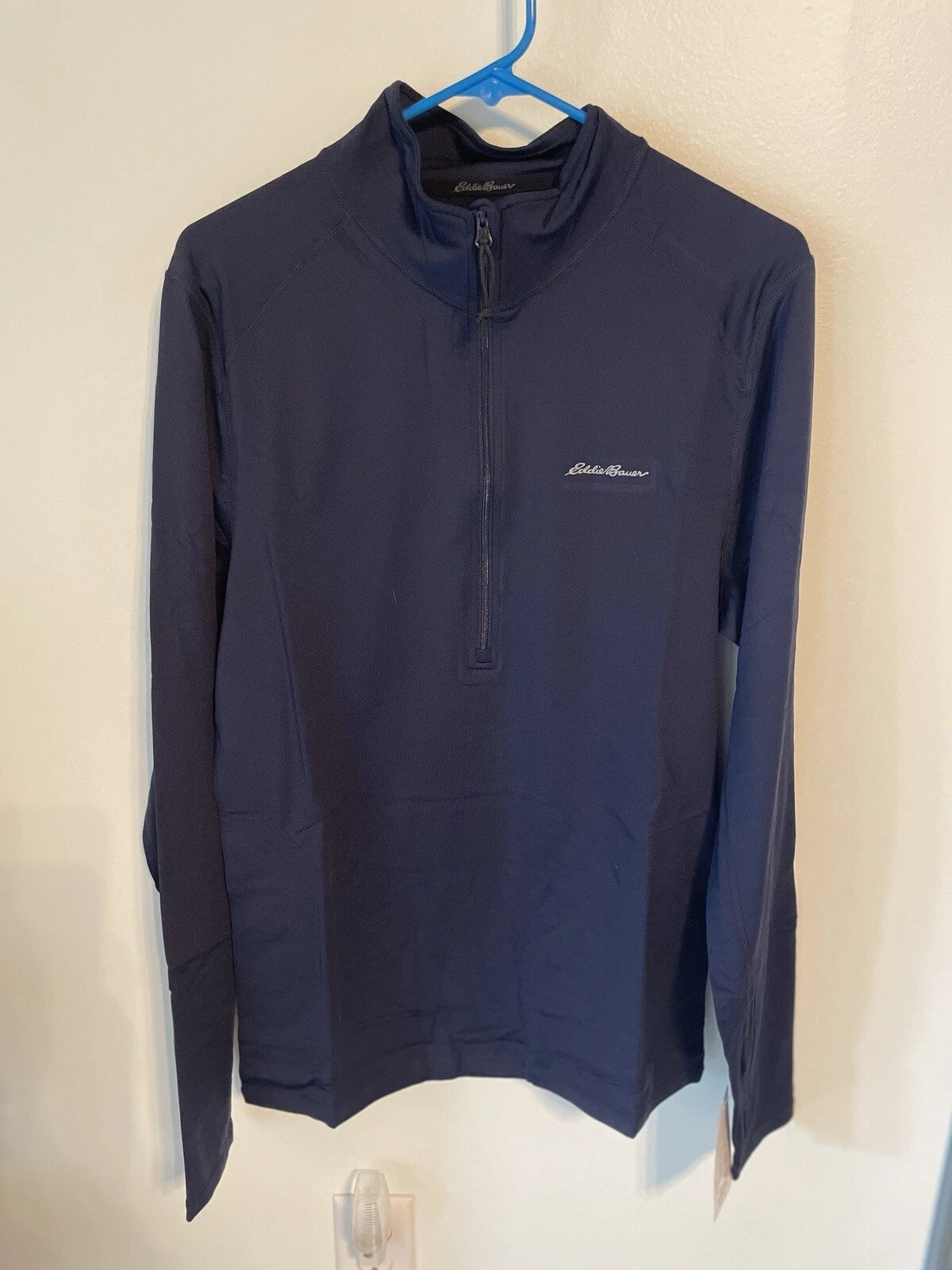 Men's Eddie Bauer Midweight Half-Zip Base Layer Top Size Large MSRP $48