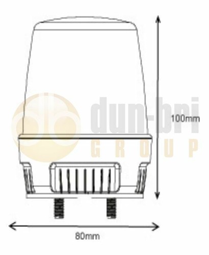 ECCO 31000260 LT Faro LED AMBRA a due bulloni R10 12/24V - Foto 2 di 2