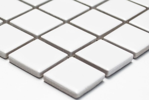 Piastrelle Mosaico Ceramica Bianco Opaco Piscina Bagno Wc Cucina 18-0111_F 10 - Foto 2 di 9