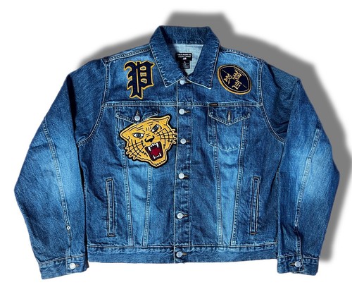 Vintage Polo Jeans Ralph Lauren Jacket Mens XL  Custom Sewed Ralph Lauren Patch